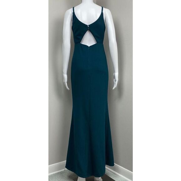 Lulu's Moments Of Bliss Backless Mermaid Maxi Dress Womens Small Green BO0546 - Picture 4 of 9